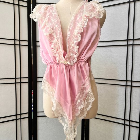 Vintage Lily of France Teddy Lavender White Soft Lace Trim Size Small - Picture 1 of 7